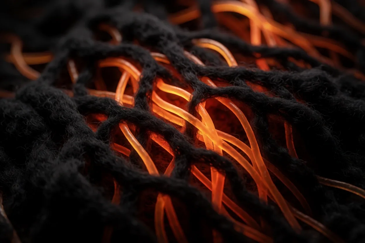 Neural pathways light trails